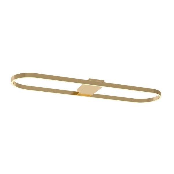 Afx Glo 48'' LED Linear Semi-Flush - Satin Brass Finish GLOL4812L30D1SB